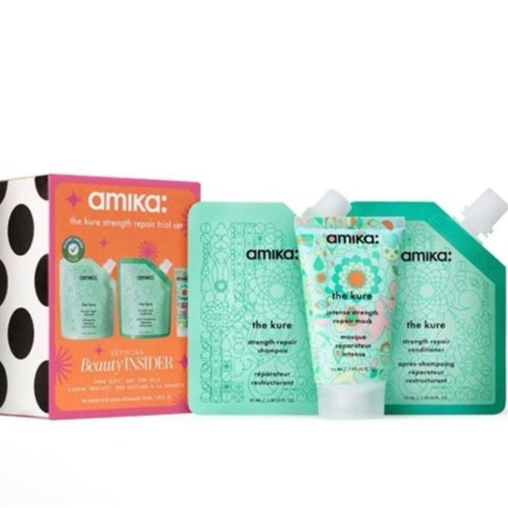 Amika The Kure Strength Repair Mini 3 Piece  Set BRAND NEW/SEALED - Picture 2 of 10